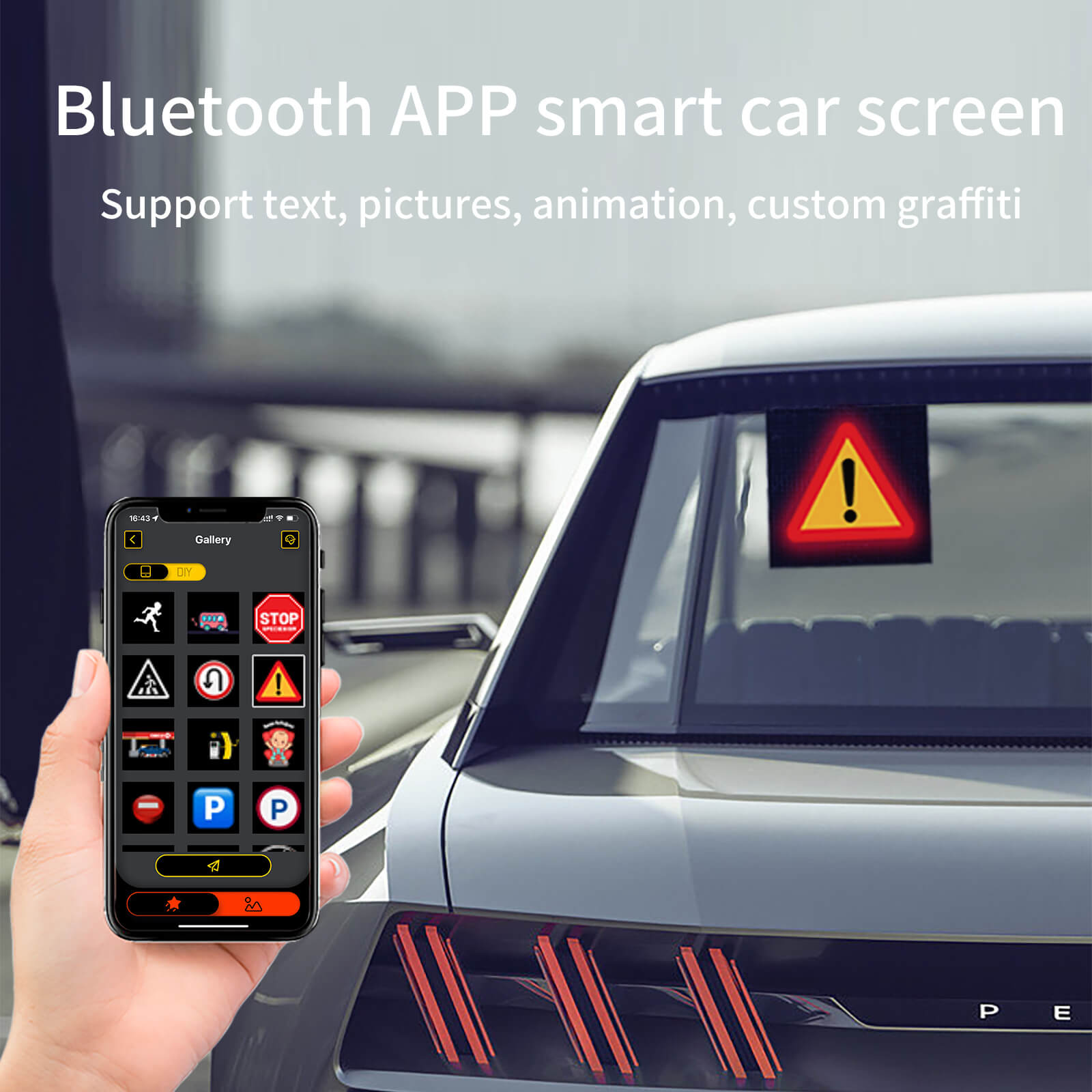 PixelFrame: Interactive Car LED Display with Bluetooth