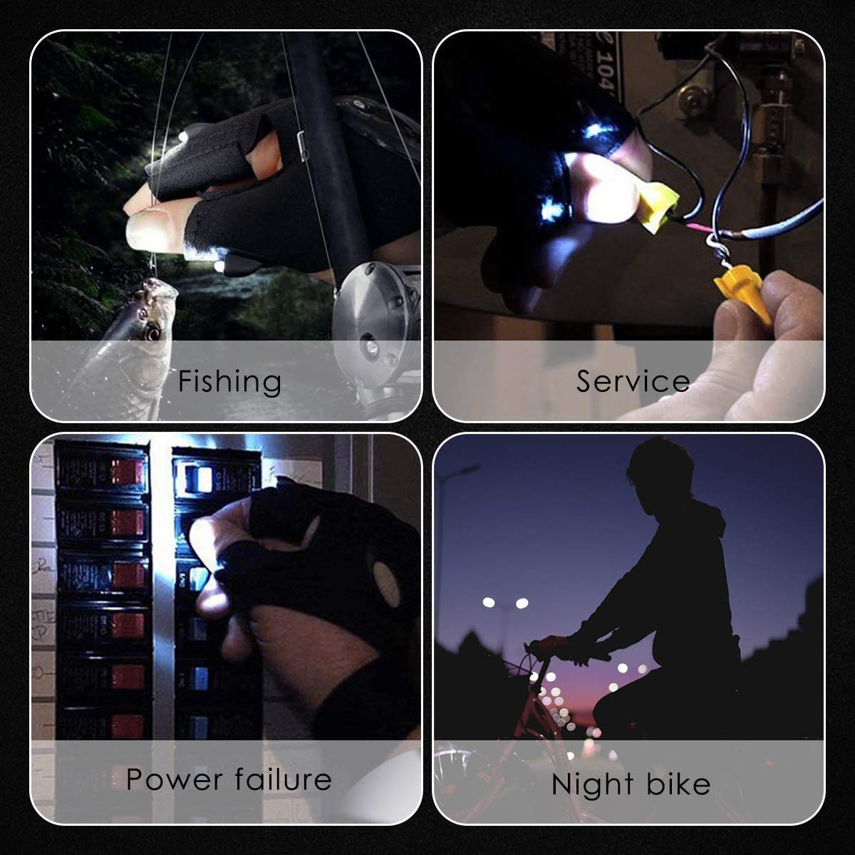 GlowMate: LED Flashlight Gloves for Outdoor Adventures